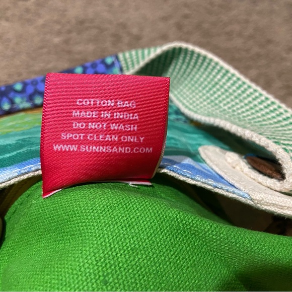 Sun ‘N' Sand Bag Purse Design By Paul Brent Beach Umbrellas Cotton Double Handle - Picture 11 of 14